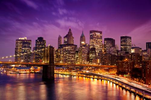 Вид с верху на Нью-Йорк, ночь #113890030