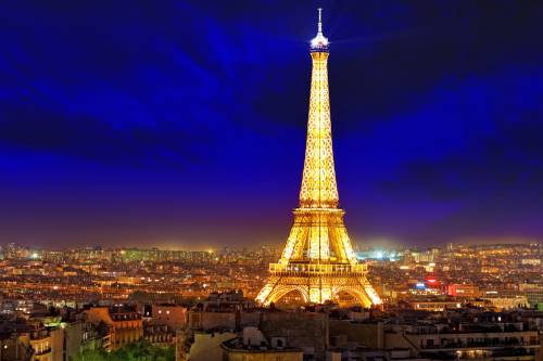 Эйфелева башня, ночь, Париж, Франция #166143854