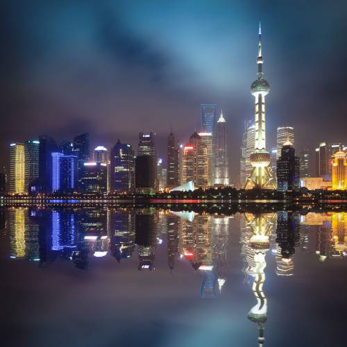 очаровательная ночь в Шанхае #125854163