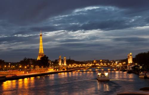 Эйфелева башня, мост, Париж, Франция #14080241