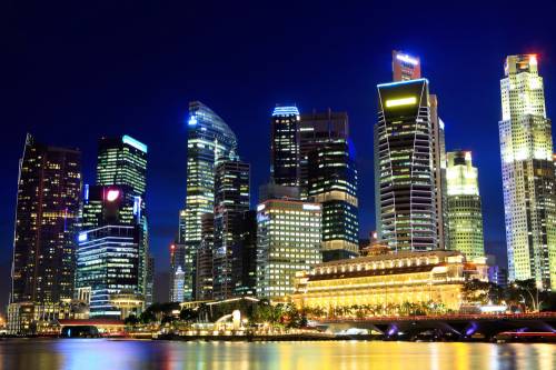 Сингапур в ночное время #112151234