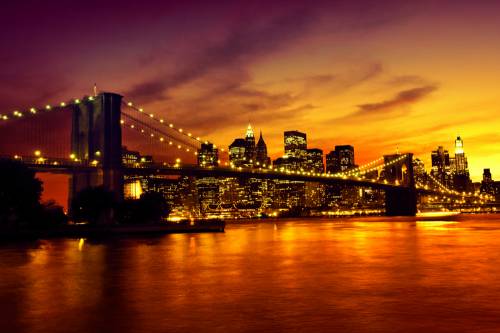 Бруклин, мост, Нью Йорк, США #164145236