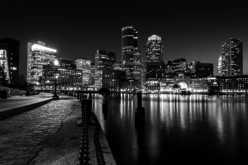 Бостон ночью, мостовая #107874353