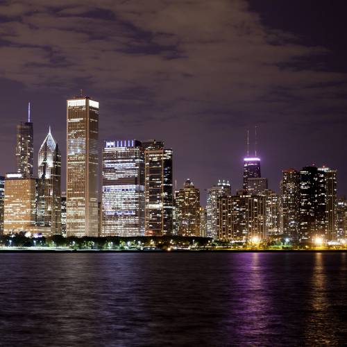 Ночной вид Чикаго #111314570