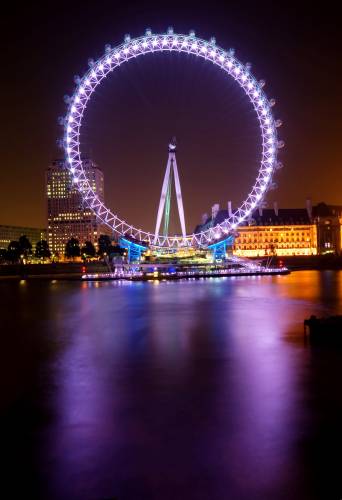 Великолепный Лондонский глаз в ночи