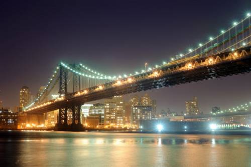 Мост в Нью-Йорке, ночь #81929998