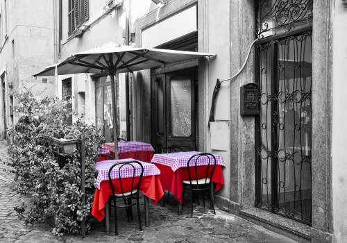 Столы и стулья уличный ресторан #89613028