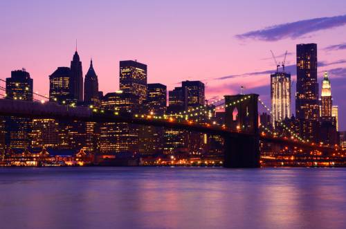 Манхэттен небоскребы и Бруклинский мост #94010356