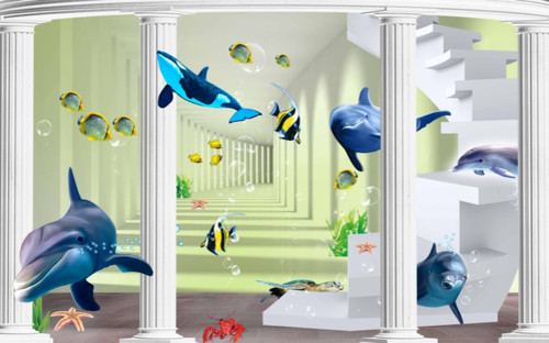 3D, 3д, арка, дельфины #21A58PICQSV