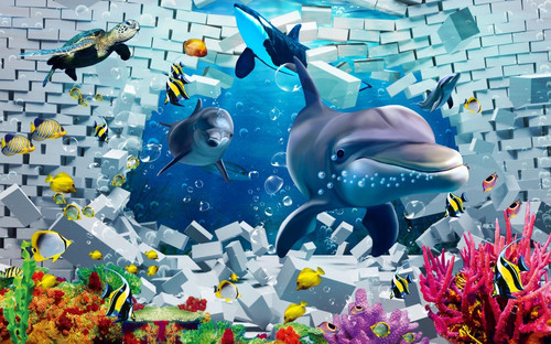 3D, 3д, море, дельфин, мульт #24f58PICZiq